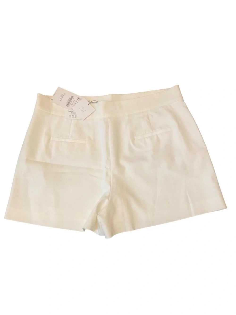 ZARA Cream High-Waist Tailored Shorts